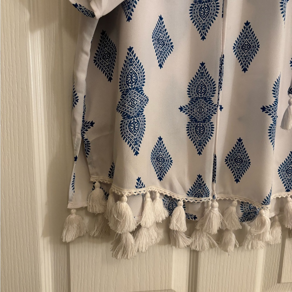 SHOW ME YOUR MUMU Tennessee Tassel Tunic in Baby Blue - Picture 9 of 10